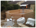 montage de la structure montage piscine bois